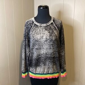 WISPR by Brodie Women’s Medium Pullover Sweater Rainbow Cuff Casual Comfort